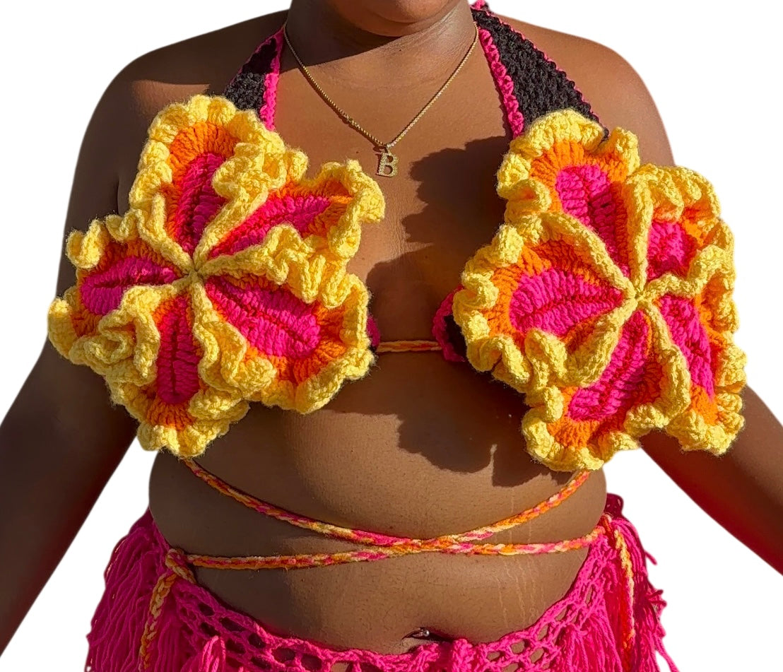 Hibiscus Bikini Top